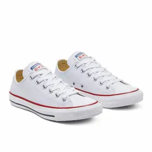 【CONVERSE】CT OX WHITE All Star 男女 荔枝皮革 休閒鞋 白(132173C)