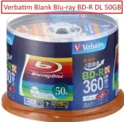 Verbatim Blank Blu-ray BD-R DL 50GB 1-6x Speed 50 discs VBR260RP50SV1 BRAND