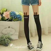 在飛比找樂天市場購物網優惠-唐朵拉熱銷日版韓系修飾美腿超顯瘦透氣輕薄甜美兔子可愛膝上假大