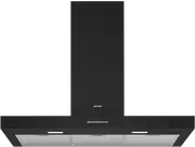 Smeg 90cm T Shaped Canopy Rangehood Black Gloss