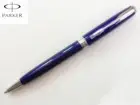 Parker Sonnet Ballpoint Pen Blue Color Silver Clip With 0.7mm M Black Ink Refill