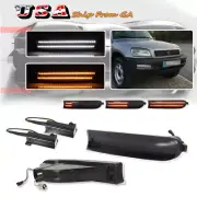 2X Smoked Front Bumper Switchback LED Paking Signal Lights For 96-97 Toyota Rav4 (for: Toyota)