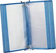 Multi-Layer Folder Portfolio Folder a4, Wall-Mounted Flip File Holder - Desktop Flip Display Folder, 20 Display Pockets, File Organizer for Desk, A4 Letter-Size, for Office, Workshop, Restaurant Refe