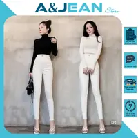 在飛比找蝦皮購物優惠-A & JEAN STORE 高彈女牛仔褲,高腰牛仔褲