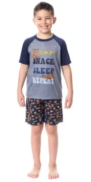 Scooby-Doo Boys' Snack Sleep Repeat Scooby Sleep Pajama Set Short