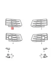 NEW AUDI Q7 4MB 4MG AIR GUIDE GRILLE COOLER GREY 4M0807682LMX3 ORIGINAL