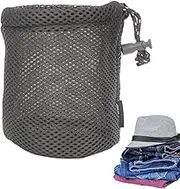 Small Net Bags with Drawstring, Multi-Purpose Nylon Small Mesh Bag, Mesh Ditty Bag, Net Bag for Beach Toys, Outdoor Activity and Balls Borato