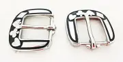 Pair Jeremiah Watt Card Suit Heel Bar Buckles Stainless Steel Horse Tack Sizes