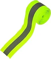 BUGUUYO 1 Roll High Visibility Reflective Fabric Tape Caution Warning Tape for Clothing Safety for Construction Sites Outdoor Activities and Low Light Conditions