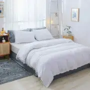 3 PCs White Tassel 100% pure Linen Duvet cover, handmade, Bohemian Bedding set