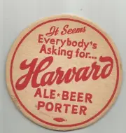 1940's Harvard Ale = Beer and Porter By Harvard of Lowell, MA "It Seems"