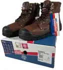 Steel Blue Men's Argyle 6" Zip And Lace-Up Work Boot Toe - 862902-Oak NEW