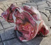 Vintage Millefiori Candle NEW Unburned Wax Groovy Bohemian bull Frog Toad