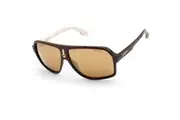 Carrera Shiny Brown on White/Gold Polarised Unisex Sunglasses 1001/S OIT-K1