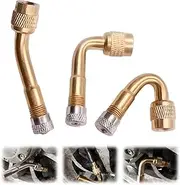 3 Pcs Tire Valve Extension,45 90 135 Multi Degree Brass Tire Valve Stem Extension Adaptor, for Car Motorcycle Bike Truck RV