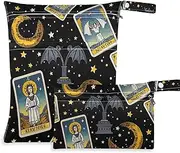 Gothic Mystic Tarot Horoscope waterproof bag for baby 2 Pack travel essentials for baby with handles for gym, beach