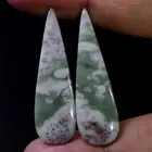 26.90 Cts 100% Natural Serpentine Swiss Opal Pair Pear Cabochon Loose Gemstone