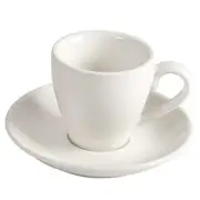 Porcelain Espresso Cup with Saucer, Espresso shot Cup, 80ml/2.7Oz White