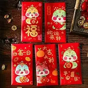 2025 Chinese New Year Red Envelopes,The Lucky Snake Hong Bao Red Pocket Envelope for Money(16.8*8.6 cm/ 6.6*3.5 in)Chinese Lunar Envelopes for Spring Festival Supplies Decor (20Pcs-5 patterns-bb)