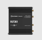 Teltonika RUT361 Industrial Cellular Router, Compact and Powerful Industrial 4G LTE Cat 6 Router/Firewall, Rugged Aluminium Housing, PSU included RUT361100300