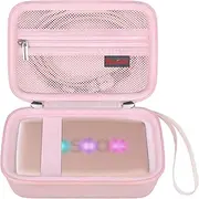 Elonbo Hard Carry Case for Fujifilm Instax Mini Link 3/ Fujifilm Instax Mini Link 2 Smartphone Printer, Portable Instant Photo Printer Travel Case, Mesh Pocket Fits Photo Paper and Cable, Pink+Pink