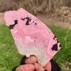 89G Natural Cobalto Calcite graininess Crystal Mineral specimen Healing-Congo