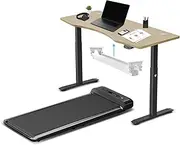 [Lifespan Fitness] WalkingPad M2 Treadmill with 150 cm ErgoDesk Automatic Standing Desk, Oak