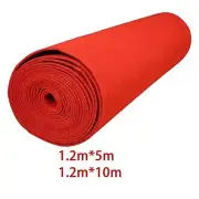 Red Carpet Runner, 1.2M Wide Durable Anti Slip Wedding Rug, Red Aisle Runner for