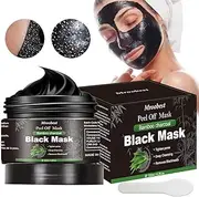 Blackhead Mask, Peel Off Mask, Blackhead Remover Mask, Face Mask with Activated Carbon, Purifying Black Face Mask, Deep Skin Clean Purifying Acne - 120g