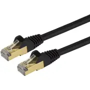 StarTech.com 10ft CAT6a Ethernet Cable - 10 Gigabit Category 6a Shielded Snagless 100W PoE Patch Cord - 10Gb Black UL Certified