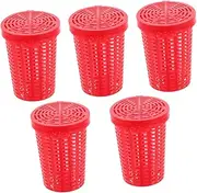 Bait Trap Fishing Lures Fishing Lure Cage Fish Bait Holder Bait Thrower Gear Bait Cage Fishing Bait Trap Cage Bait Thrower Cage Carp Fishing Feeder Fish Trap Cage Red Abs