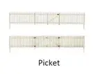 WOODLAND O Picket Fence (8pcs) WOO3004-W