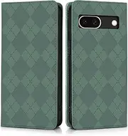 [CXTcase] Google Pixel 8a Case, Premium PU Leather Case Protective Mobile Phone Case Google Pixel 8a Case with Magnetic Card Slot Stand Function, Green