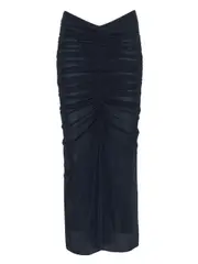 ruched mesh midi skirt FR36,FR38 Black