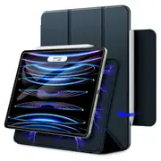 Magnetic iPad Pro Case with Apple Pencil Clasp for iPad Pro 2022 12.9" Dark Blue