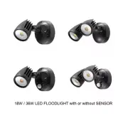 Martec Fortress Pro LED Twin Flood Sensor Black