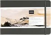 Etchr Perfect Sketchbook - A5 Landscape - Cold Press 100% Cotton Sketchbook - Hardcover Sketchbook 5.8”x8.3" with 44 Pages