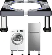 CEWROM Washing Machine Base Frame with 4 Feet, Pedestal for Washing Machine and Dryer, Bear Load 200 kg, Adjustable Base for Fridge, Dryer, Freezer (40-60 cm)