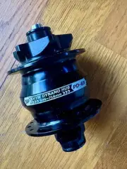 Shutter Precision Dynamo Hub PD-8X 100mm Thru Axle - ISO 6 bolt disc 36h Black