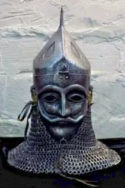 Steel Medieval Knight Mask Ottoman Empire Helmet With Chainmail LARP SCA