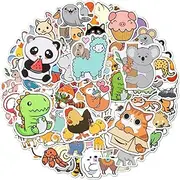 100PCS Stickers, Hianjoo Laptop Decals Cup Decorations Vinyl Waterproof Animals Stickers for Water Bottles Windows Snowboard Envelopes Cute Animal Theme Gifts Tags Kids Teens Adults