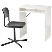 TORALD / SMÄLLEN desk and chair, white/black