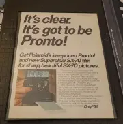 Polaroid SX-70 Pronto Automatic Instant Film Camera Print Ad 1976 Framed 8.5x11