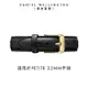 Daniel Wellington DW 錶帶 Petite Sheffield 14mm爵士黑真皮錶帶-香檳金 DW00200233