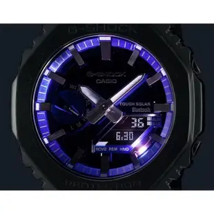 【CASIO 卡西歐】G-SHOCK 八角 農家橡樹 全金屬太陽能藍芽雙顯手錶(GM-B2100AD-2A)