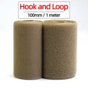1Meter/pairs 100mm Beige Non-adhesive Hook and Loop fastener Tape Sewing-on the