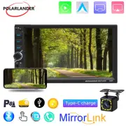 2 Din 7" Car Stereo Radio Carplay Android Auto Touch Screen Type-C Bluetooth CAM