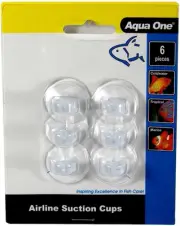 Aquarium Air Line Suction Cups 6 Pack 19104 Fish Tank Aqua One