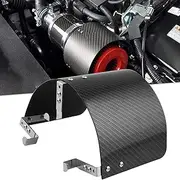 RULLINE Universal Air Intake Filter Cover Heat Shield Stainless Steel Carbon Fiber Cover compatible with 2.5-3.5" Cone Filter