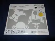 MARTHA STEWART Adhesive Paper Stencils ~ Space Theme ~ 19 Designs BRAND NEW